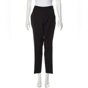 Sandro Size 12 Black Wool Mid Rise Straight Leg Dress Pants